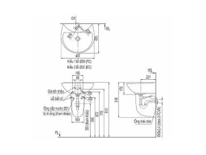 Lavabo Treo Tường INAX L-285V