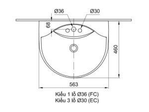 Lavabo Treo Tường INAX L-288V