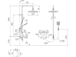 Sen Cây Nóng Lạnh INAX BFV-50S-5C