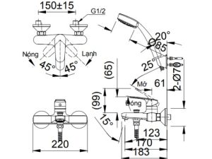 Sen Tắm Nóng Lạnh INAX BFV-2003S