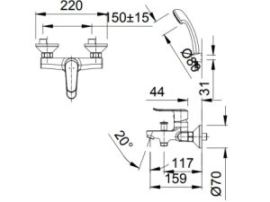 Sen Tắm Nóng Lạnh INAX BFV-2013S