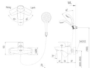 Sen Tắm Nóng Lạnh INAX BFV-213S-1C