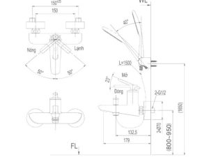 Vòi Sen Tắm Nóng Lạnh INAX BFV-4103S