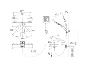 Sen Tắm Nóng Lạnh INAX BFV-5003S-5C