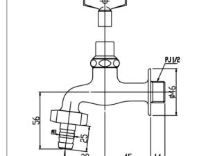 Vòi Lạnh Gắn Tường INAX LF-15G-13