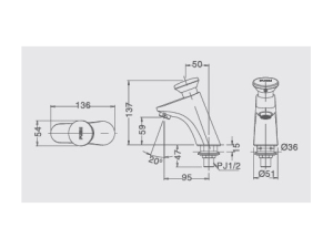 Vòi Lavabo Lạnh INAX LFV-P02B