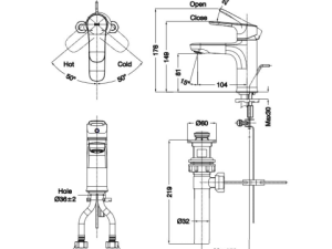 Vòi Lavabo Nóng Lạnh INAX LFV-1402S