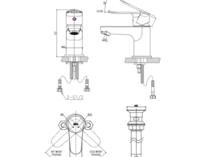 Vòi Lavabo Nóng Lạnh INAX LFV-2012S-R