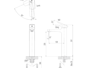 Vòi Lavabo Nóng Lạnh INAX LFV-5000SH