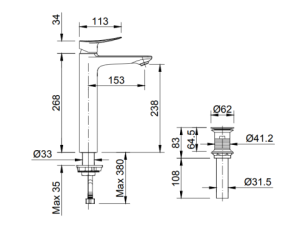 Vòi Lavabo Nóng Lạnh INAX LFV-502SH