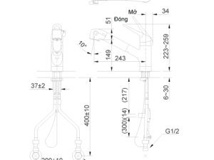 Vòi Rửa Chén Dây Rút Inax JF-AB466SYX