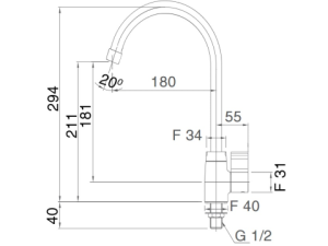 Vòi Rửa Chén Lạnh INAX SFV-21