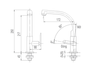 Vòi Rửa Chén Lạnh INAX SFV-29