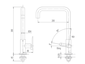 Vòi Rửa Chén Lạnh INAX SFV-30