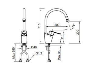 Vòi Rửa Chén Nóng Lạnh INAX SFV-2011S