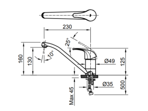 Vòi Rửa Chén Nóng Lạnh INAX SFV-302S