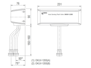 Van Xả Tiểu Cảm Ứng INAX OKUV-120S(A/B)