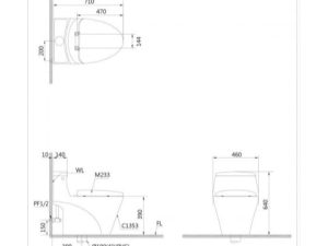 Bàn Cầu 1 Khối CAESAR C1353