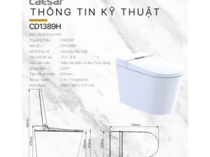 Bàn Cầu Thông Minh CAESAR CA1389H