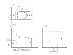 Bàn Cầu 1 Khối CAESAR CD1356