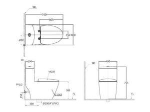 Bàn Cầu 1 Khối CAESAR CD1363