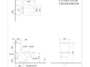 Bàn Cầu 2 Khối CAESAR CTS1338