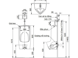 Bồn Tiểu Treo Tường INAX AU-411V