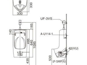 Bồn Tiểu Treo Tường INAX AU-431VR