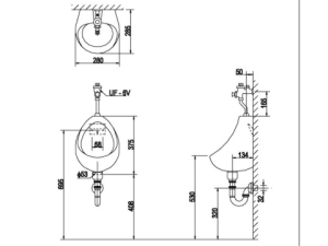 Bồn Tiểu Treo Tường INAX U-116V