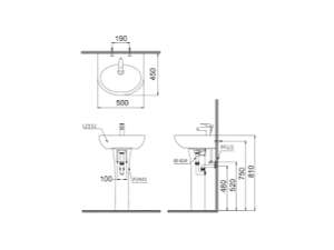 Lavabo Treo Tường CAESAR L2152