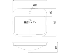 Lavabo Dương Vành CAESAR L5019