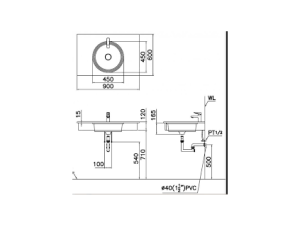 Lavabo Âm Bàn CAESAR LF5118