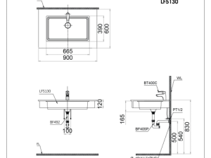 Lavabo Âm Bàn CAESAR LF5130