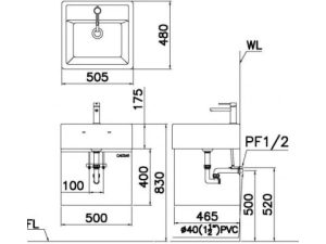 Lavabo Đặt Bàn CAESAR LF5236