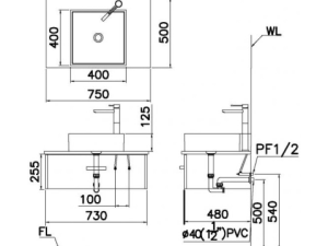 Lavabo Đặt Bàn CAESAR LF5252