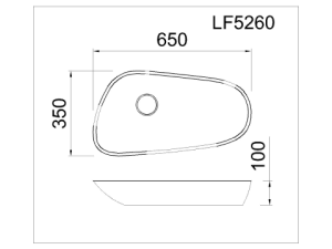 Lavabo Đặt Bàn CAESAR LF5260