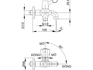 Vòi Sen Tắm Lạnh LUXTA L2105