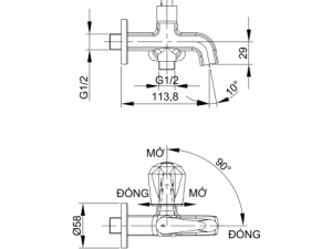 Vòi Sen Tắm Lạnh LUXTA L2114WT3