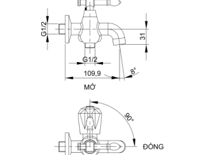 Vòi Sen Tắm Lạnh LUXTA L2116