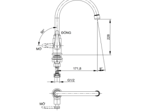 Vòi Rửa Chén Lạnh LUXTA L3118NT3