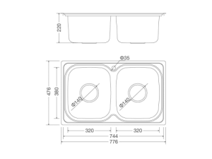 Chậu Rửa Chén 2 Hộc MALLOCA MS 1001 NEW