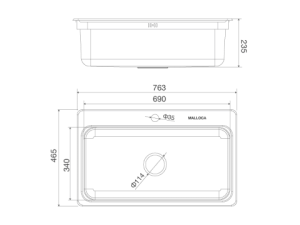 Chậu Rửa Chén 1 Hộc MALLOCA MS 1022D