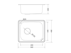 Chậu Rửa Chén 1 Hộc MALLOCA MS 1023