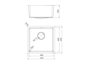 Chậu Rửa Chén 1 Hộc MALLOCA MS 6044