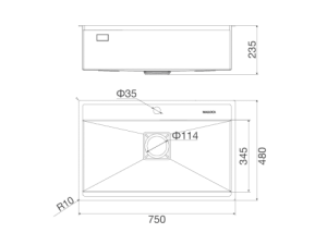 Chậu Rửa Chén 1 Hộc MALLOCA MS 6302 ST