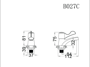 Vòi Lavabo Lạnh CAESAR B027C