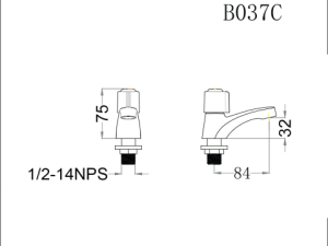 Vòi Lavabo Lạnh CAESAR B037C