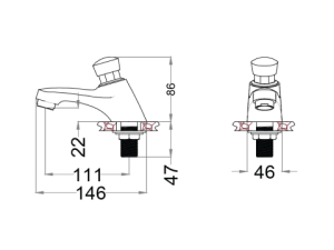 Vòi Lavabo Lạnh CAESAR B053CU