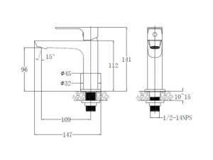 Vòi Lavabo Lạnh CAESAR B060C