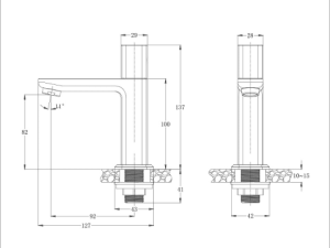 Vòi Lavabo Lạnh CAESAR B076C